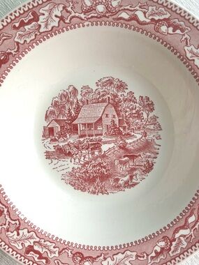 ROYAL IRONSTONE memory lane transfer ware large serving bowl